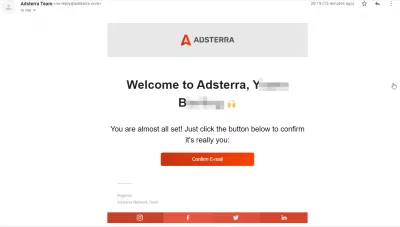 Adsterra Review: How Much Can You Make From Their Ads? : AdSterra automatic and direct account approval upon registration