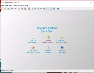 Hvordan lage APK fra Android Studio? Generer en signert bunt : Åpne et eksisterende KeyStore-alternativ i KeyStore Explorer