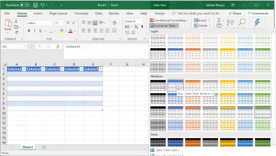 Cara membuat tabel terlihat bagus di Excel : Cara membuat tabel tampak bagus di Excel