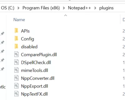 Kan ikke laste 32 bit plugin Notepad ++ : 32-bits plugin-mappe i programfiler (x86)