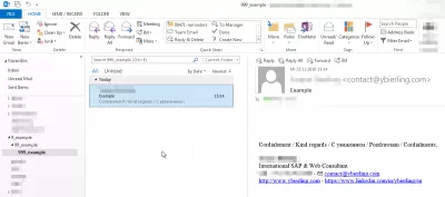 Outlookはいくつかの簡単な手順でメールのフォルダーを見つける : メインウィンドウにあるフォルダとそのコンテンツ