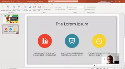 Kuidas Skaneerida Windowsi Powerpointiga Tasuta? : PowerPointi esitlusse on sisestatud sülearvuti kaamera videosalvestus