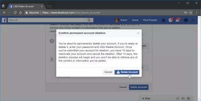 Como faço para excluir minha conta do Facebook? : Como fechar a conta do Facebook permanentemente