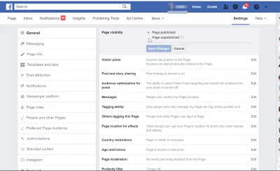 Como Alterar O Proprietário Da Página Do Facebook? : Como remover a página do Facebook, alterando seu status de visibilidade