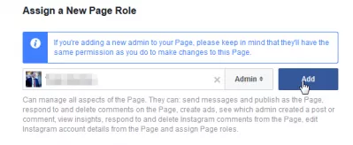 Bagaimana Cara Mengubah Pemilik Halaman Facebook? : Tambahkan admin baru