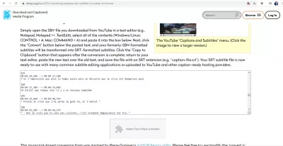 Hur tar man ut textning från YouTube-videor? : Bildtextfil från Youtube SBV konverterad till SRT-undertextsformat