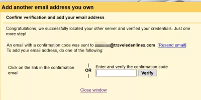 Setup Gmail with GoDaddy domain or another own domain : Confirmation of the forwarding email to Gmail