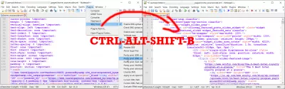 Kako oblikovati XML v Notepad ++ : Bližnjica do oblikovalnika XML Notepad ++: CTRL + SHIFT + ALT + B