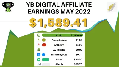 YB Digital Affiliate -intäkter [Juli 2022 UPDATE] : YB Digital Affiliate -intäkter med partnerreferensprogram i maj 2022